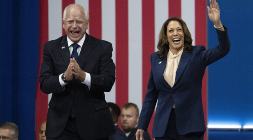 Minnesota Governor Tim Walz and VP Harris